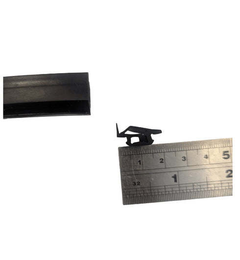 Contextual image showing the gasket installed in a typical Schuco window or curtain wall frame, demonstrating proper placement and fit within the aluminum extrusion channel